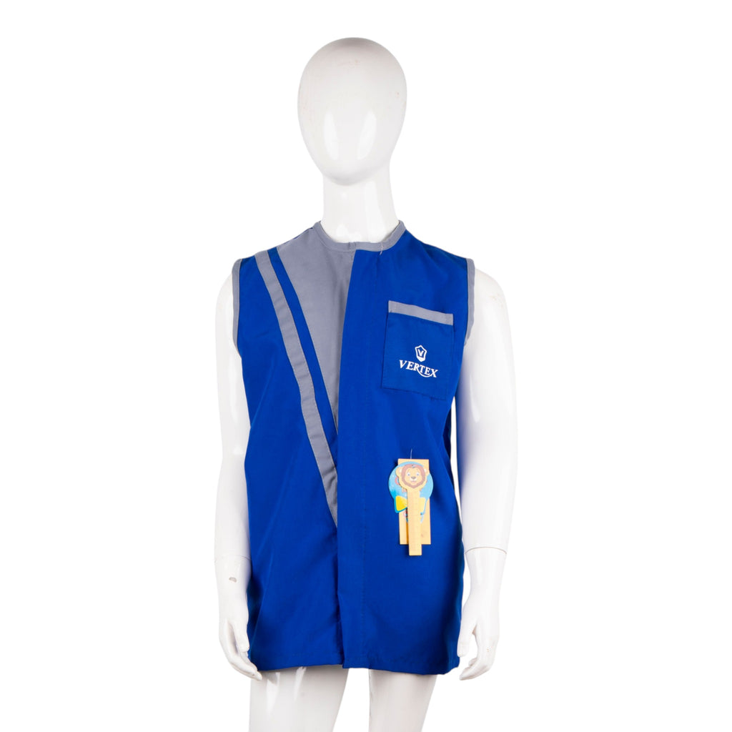 Tablier bleu primaire ( 6-8-10 ans ) ref: bl-071