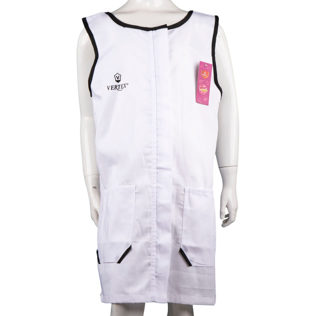 Tablier blanc pour fille lycée ( 15-16-17 ans ) ref: rs-095